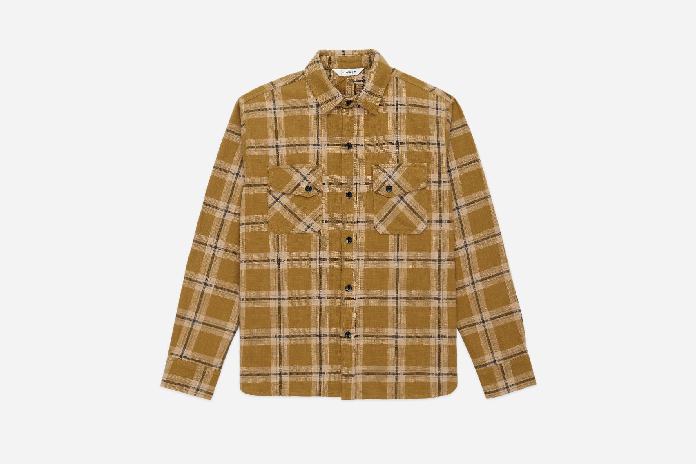 3sixteen Crosscut Flannel - Coyote Slub