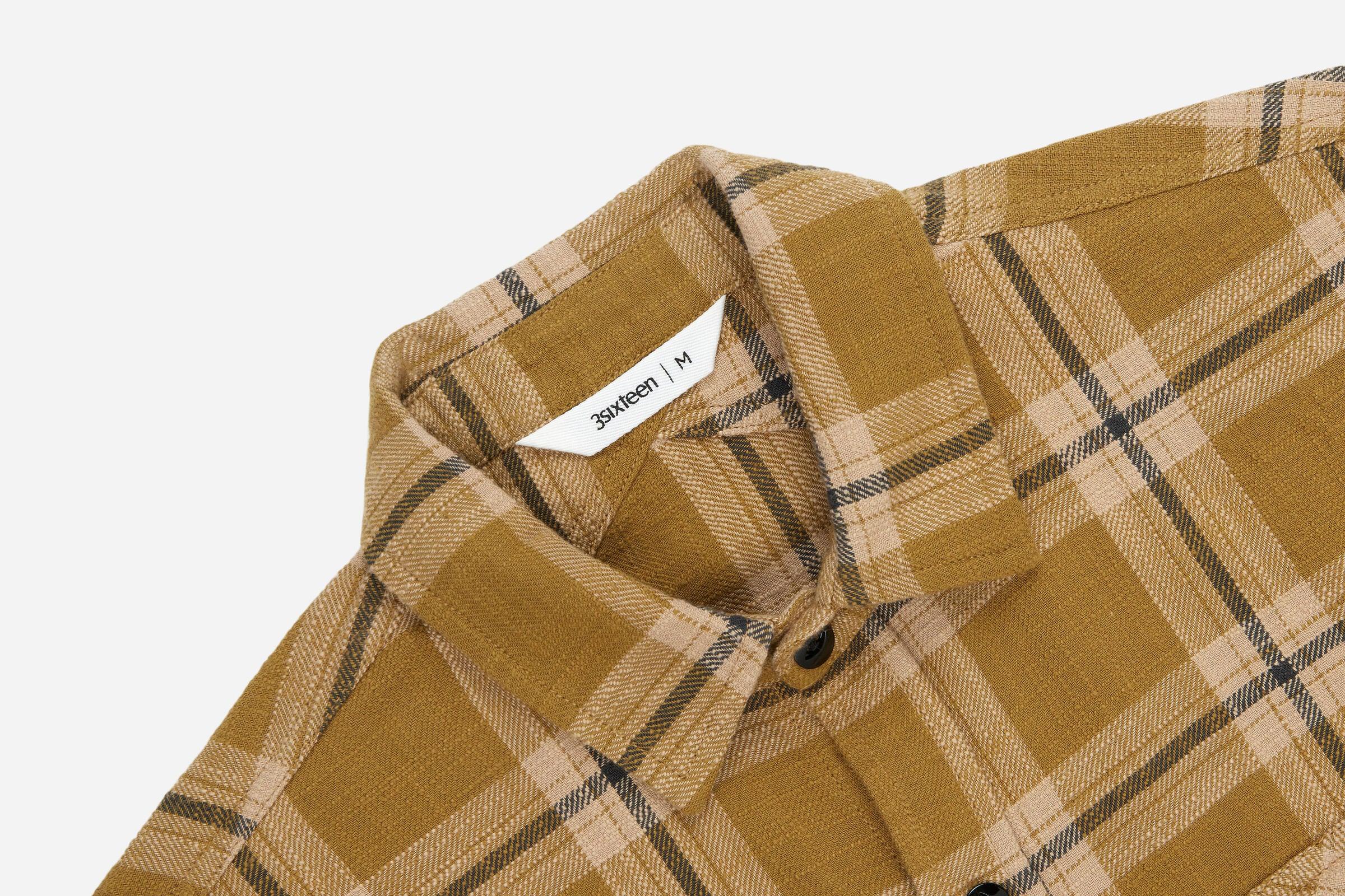 3sixteen Crosscut Flannel - Coyote Slub