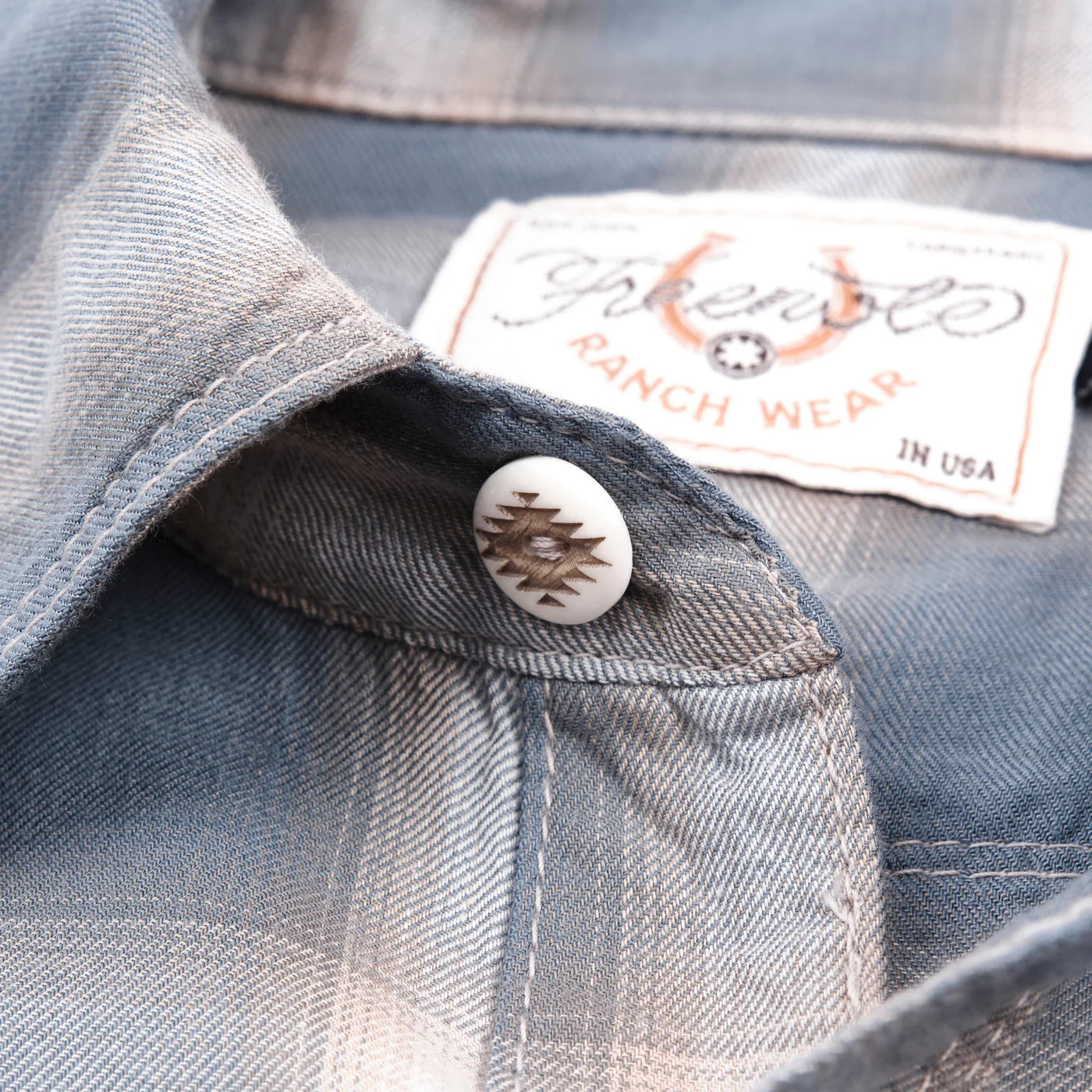 Freenote Cloth Bodie Shirt - Clear Blue Plaid