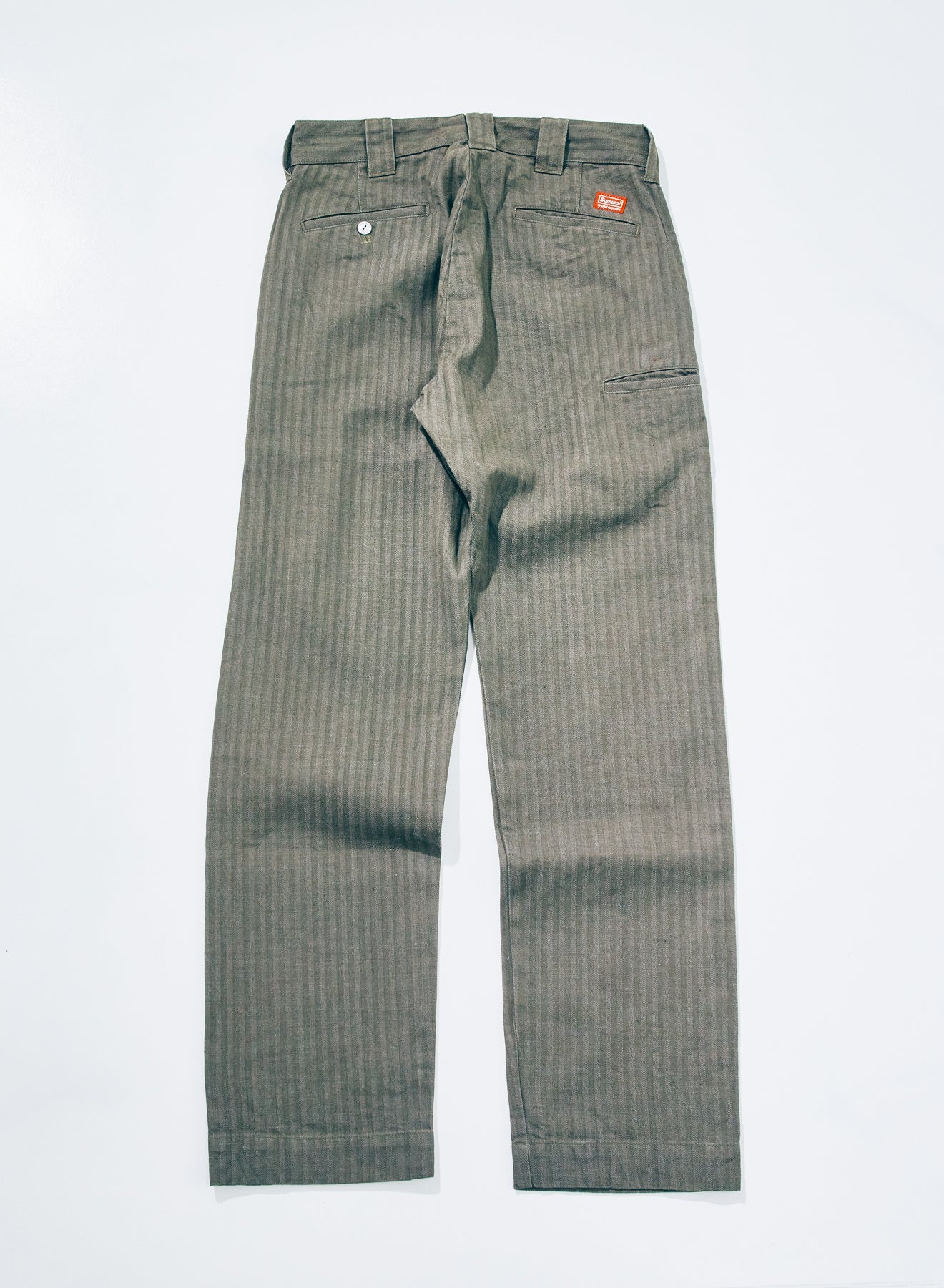 Samurai SWC300WP-HB 13oz "Gray Nep" HBT Wide Trousers - Olive