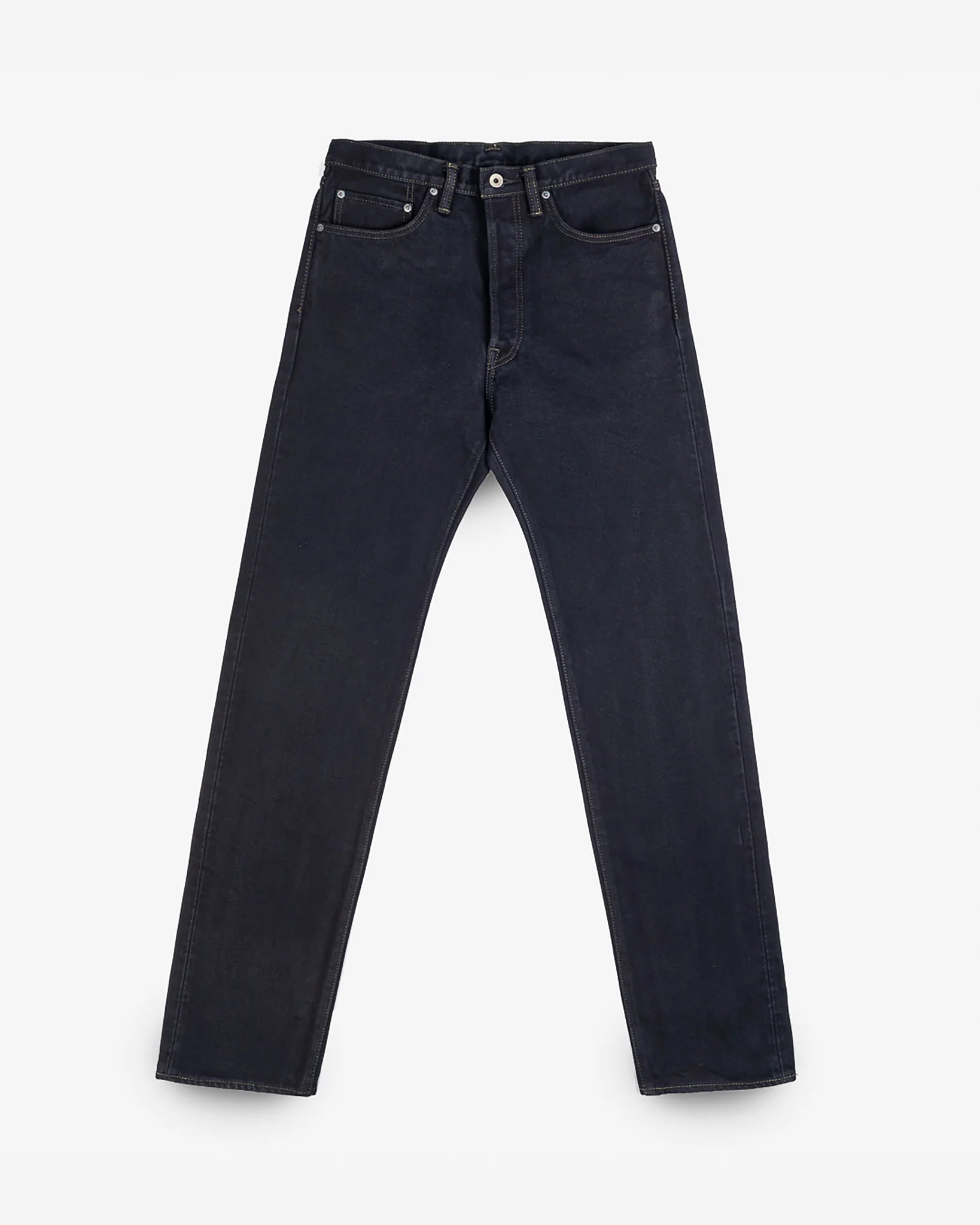 Iron Heart IH-1955S-142OD 14oz Selvedge Denim "1955" Vintage Tapered Cut Jeans - Indigo Overdyed Black