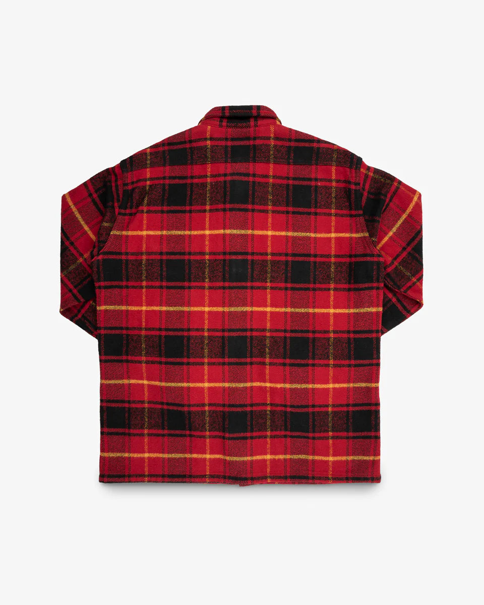 Iron Heart IHSH-433-RED Heavy Flannel Rider’s Overshirt - Red