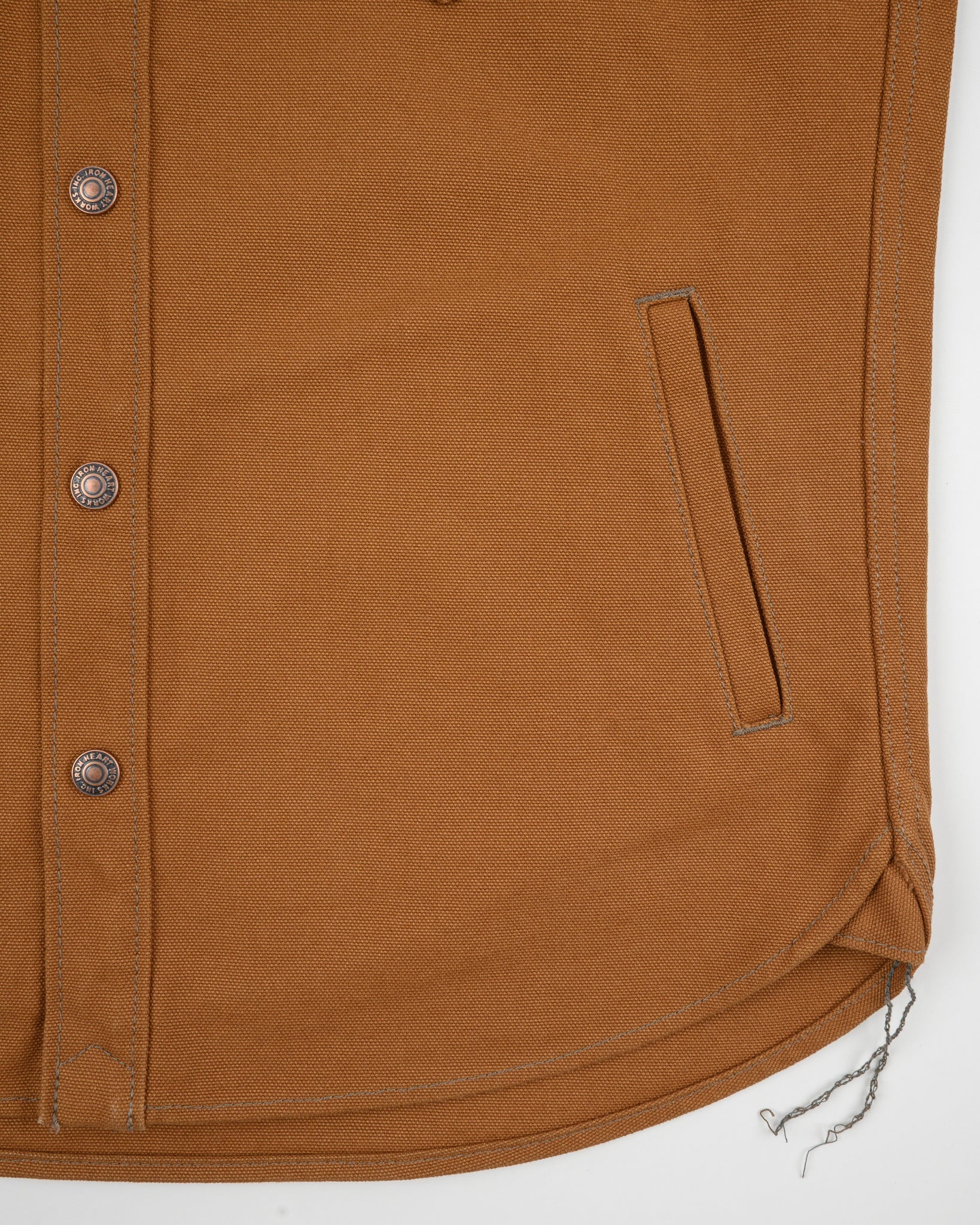 Iron Heart IHSH-422-BRN 17oz Cotton Duck CPO Shirt - Brown
