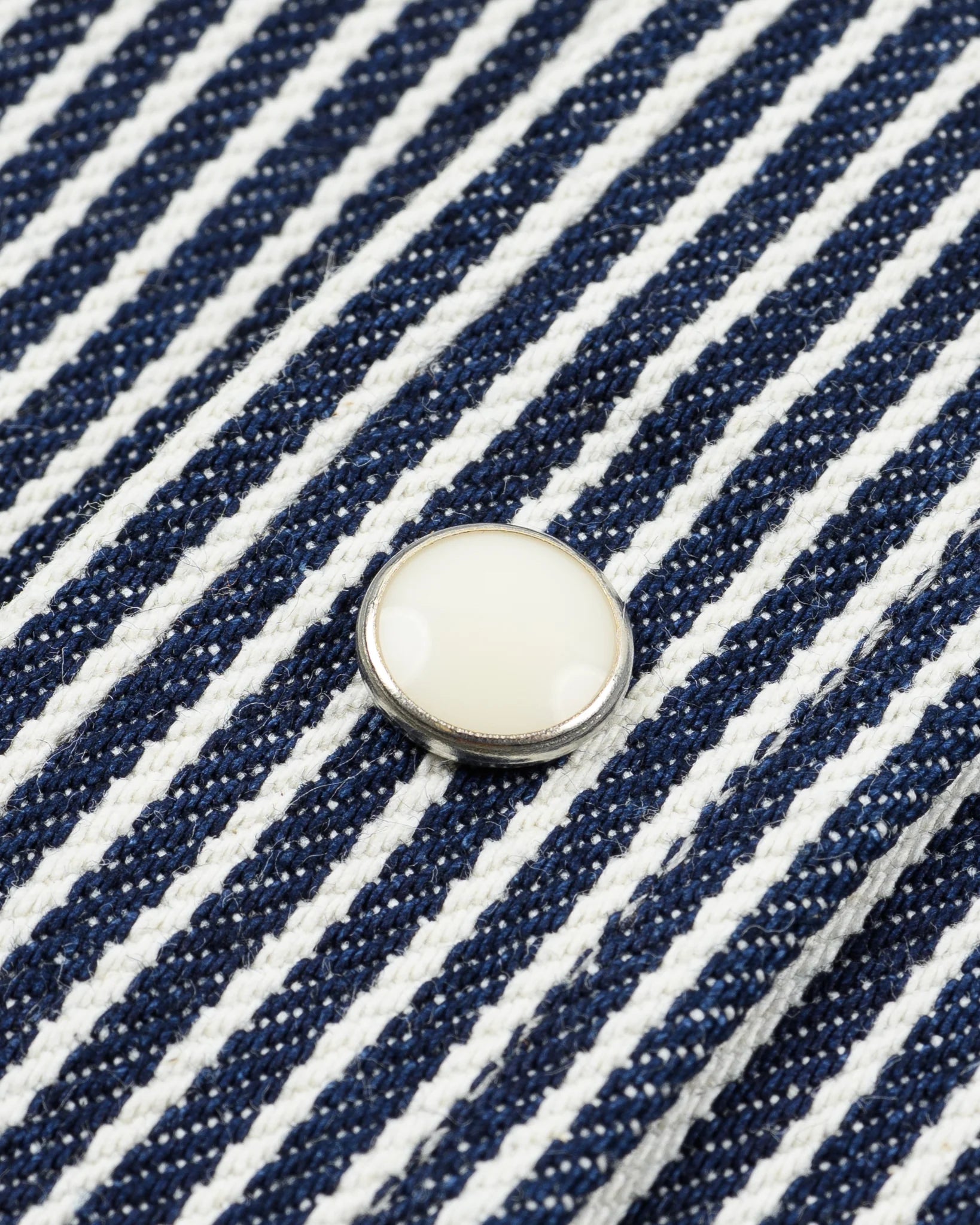 Iron Heart IHSH-07-IND 12oz Hickory Stripe Western Shirt - Indigo
