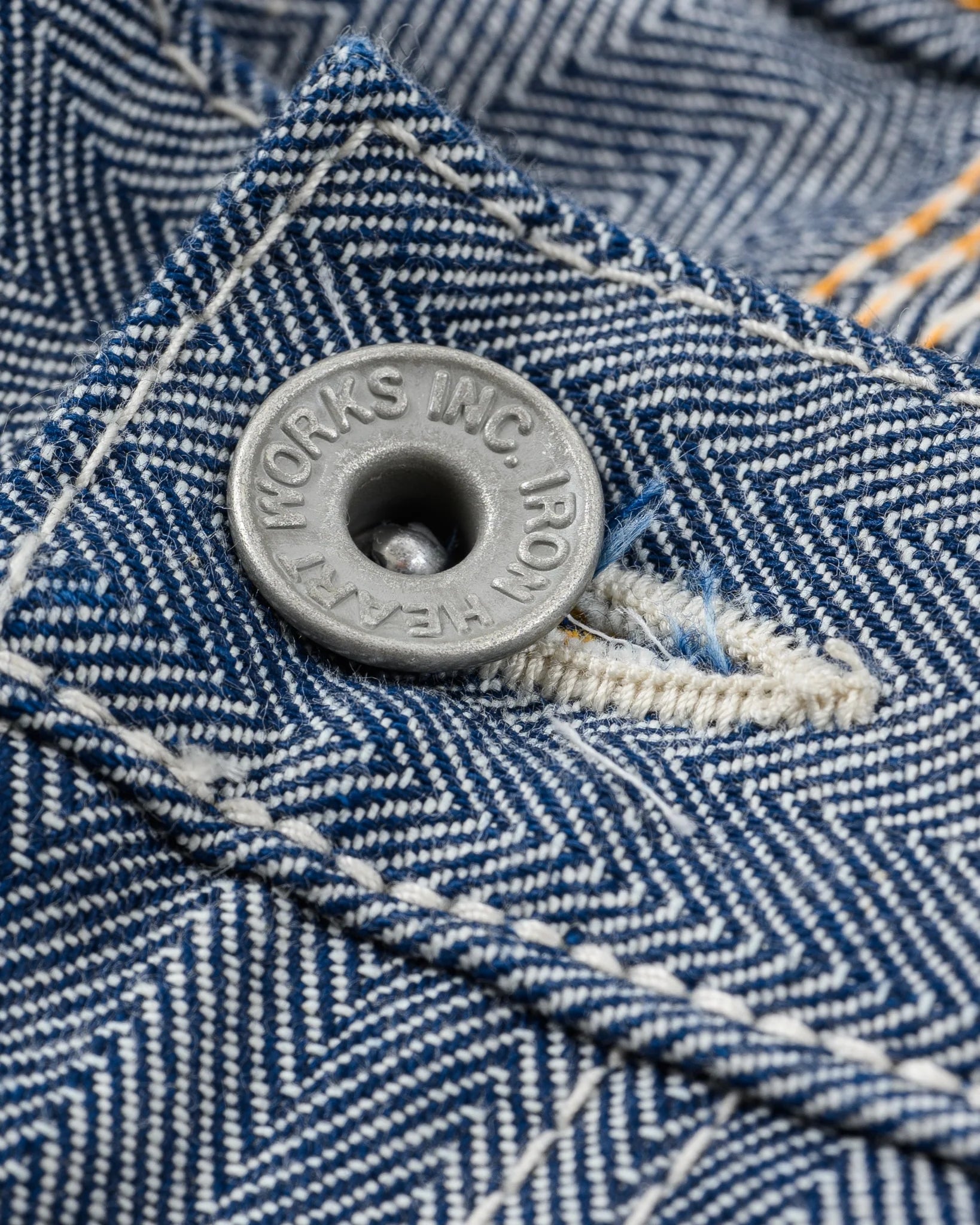 Iron Heart IH-830-IND 10.5oz Herringbone Painter’s Pants - Indigo