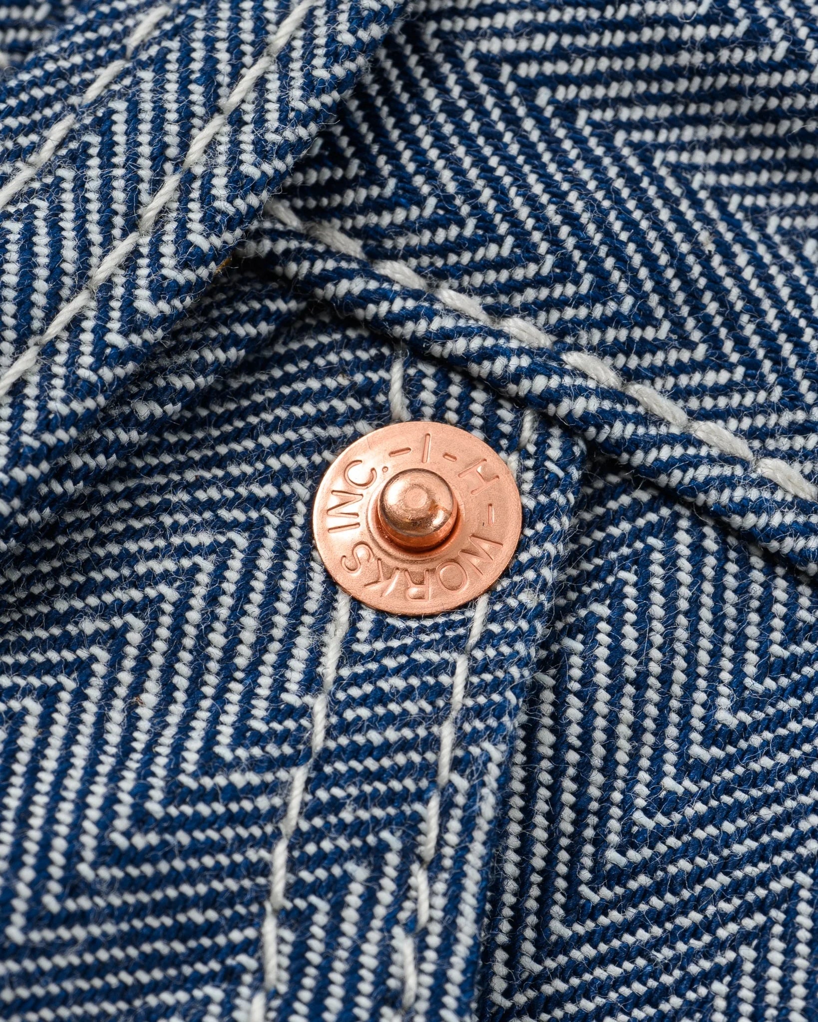 Iron Heart IH-830-IND 10.5oz Herringbone Painter’s Pants - Indigo