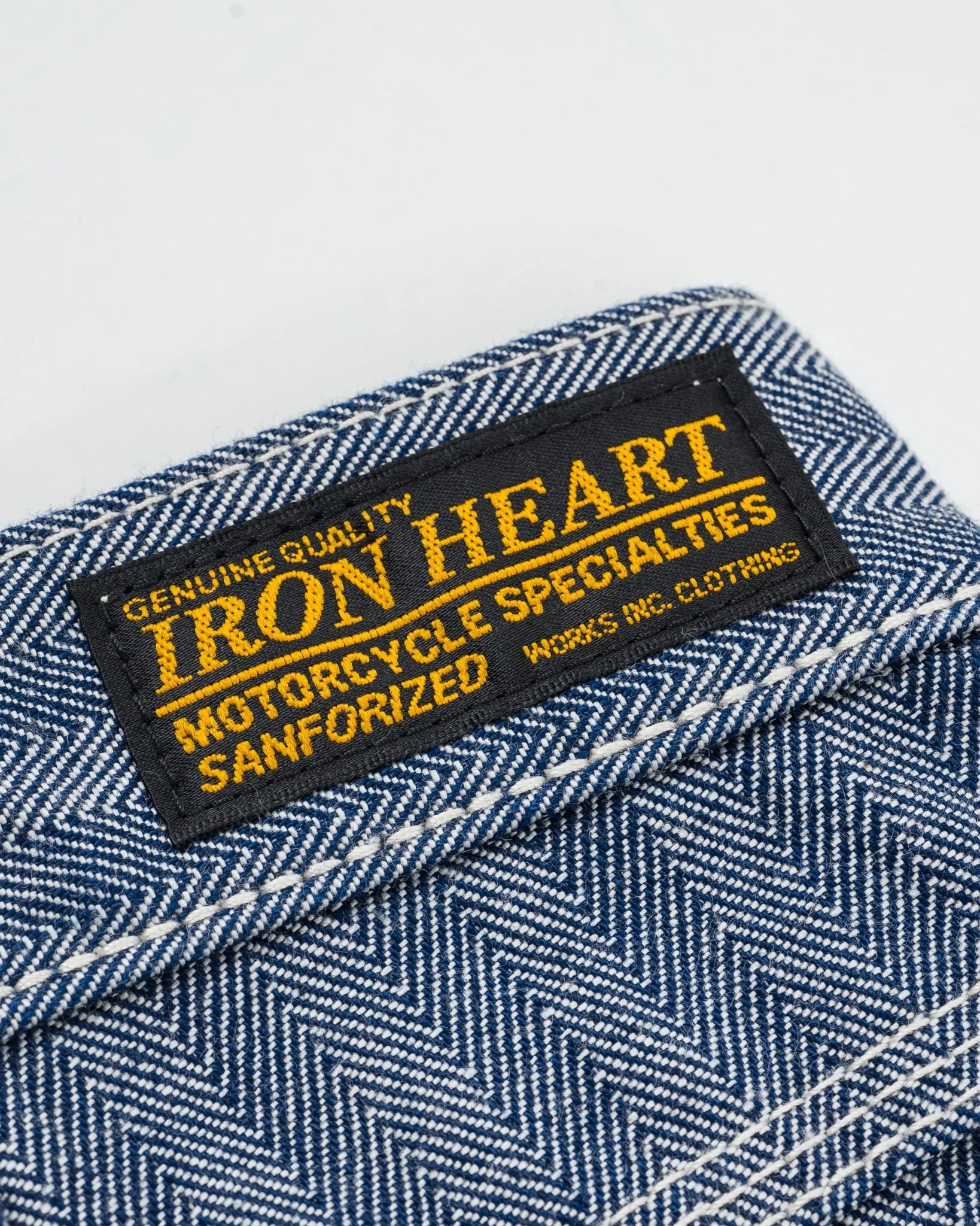 Iron Heart IH-830-IND 10.5oz Herringbone Painter’s Pants - Indigo