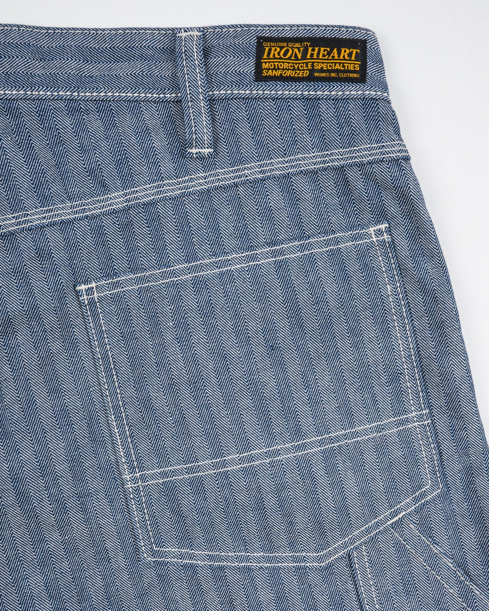Iron Heart IH-830-IND 10.5oz Herringbone Painter’s Pants - Indigo