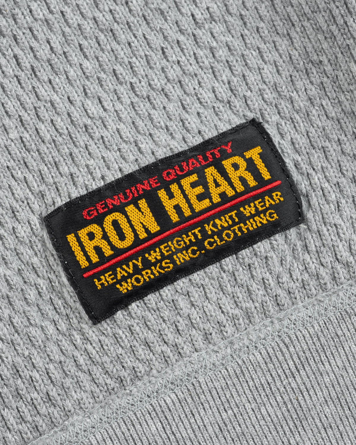Iron Heart IHSW-86-GRY Heavyweight Thermal Crew Neck Sweater - Grey