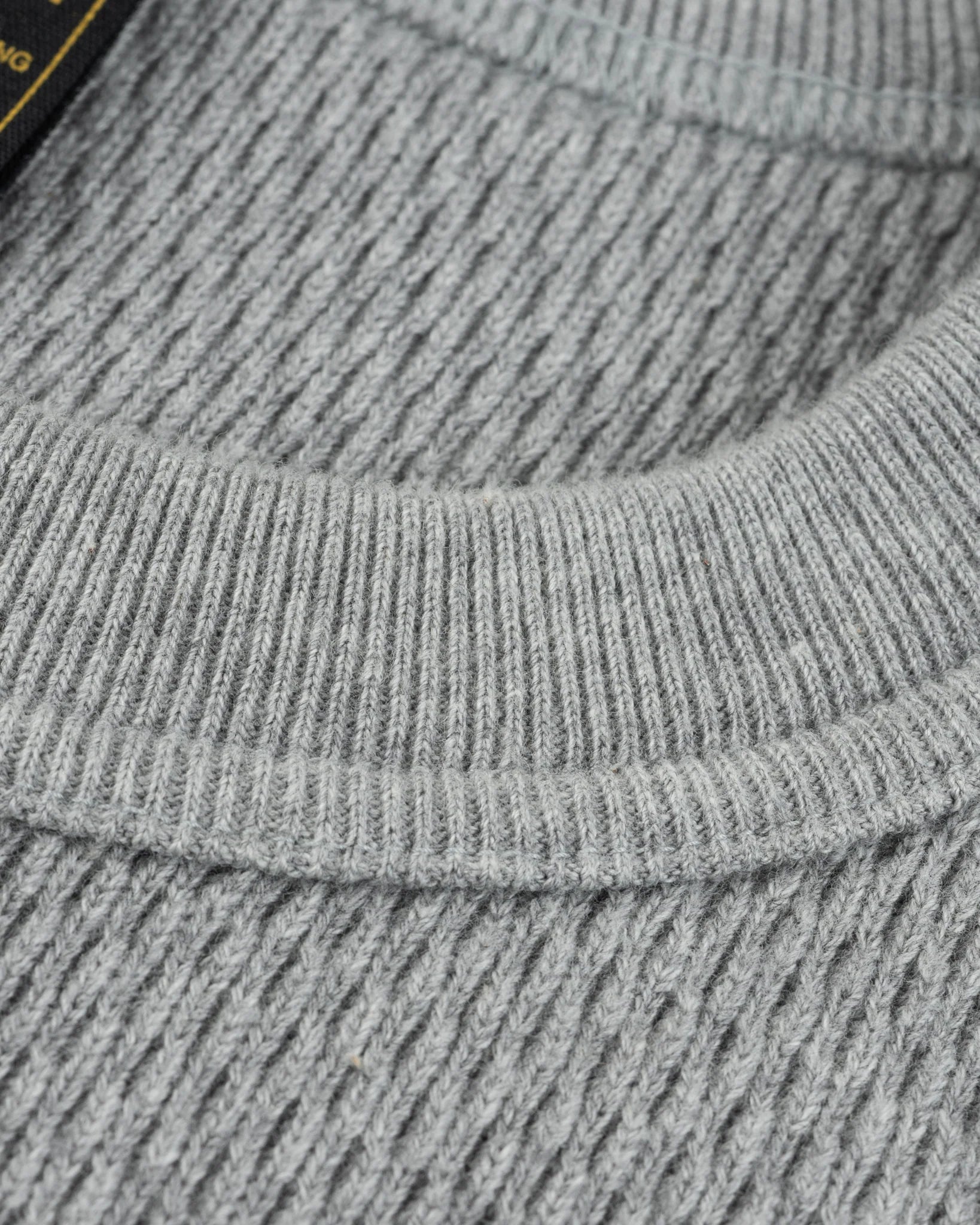 Iron Heart IHSW-86-GRY Heavyweight Thermal Crew Neck Sweater - Grey