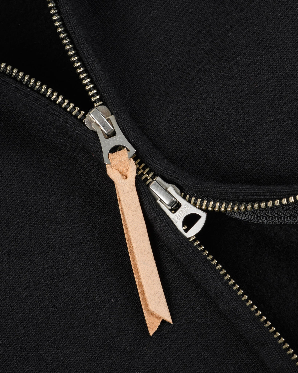 Iron Heart IHSW-82L-BLK 14oz Ultra Heavyweight Loopwheel Cotton Zip Up Hoodie - Black