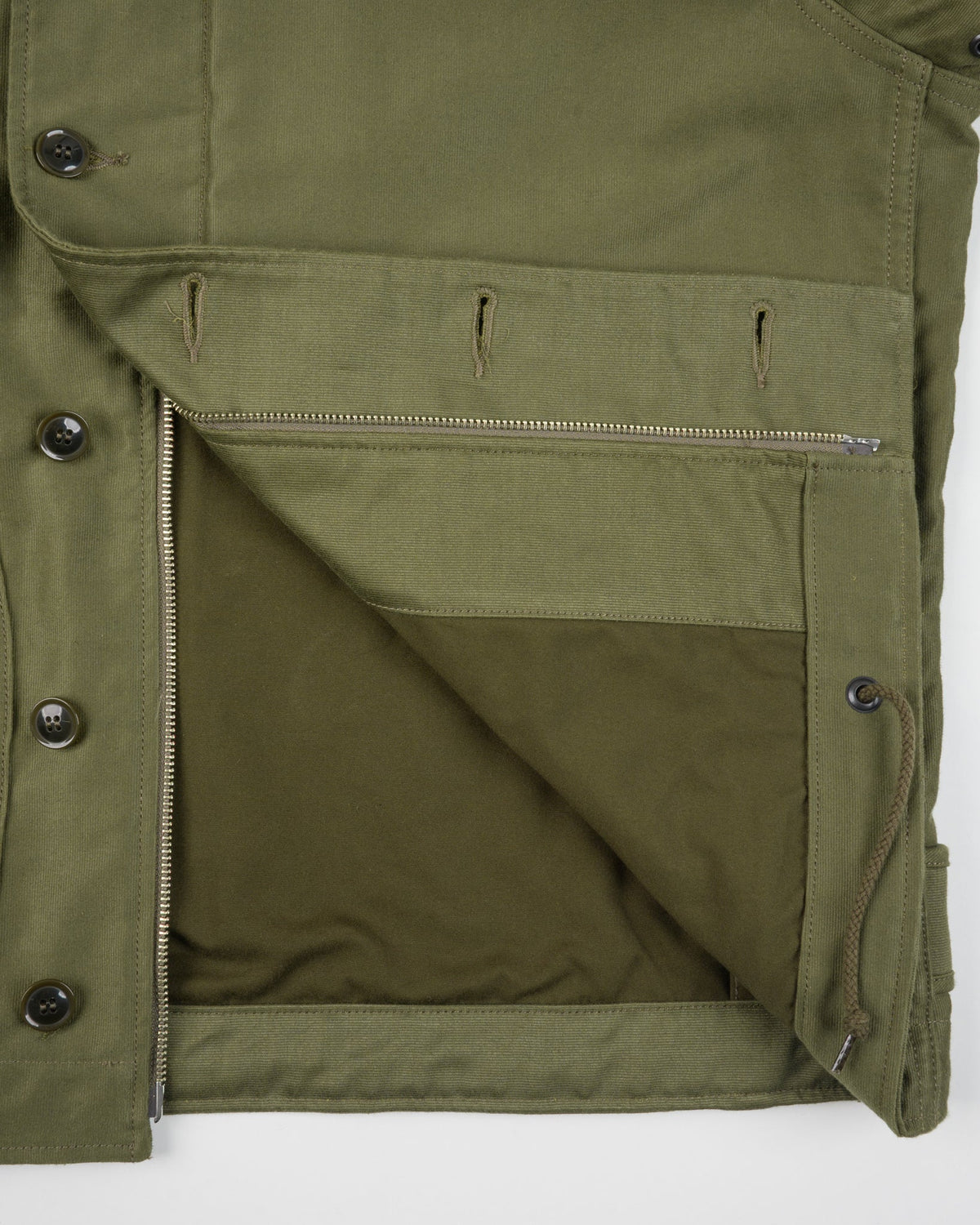 Iron Heart IHM-53-ODG 12oz Whipcord Lightweight N1 Deck Jacket - Olive Drab Green