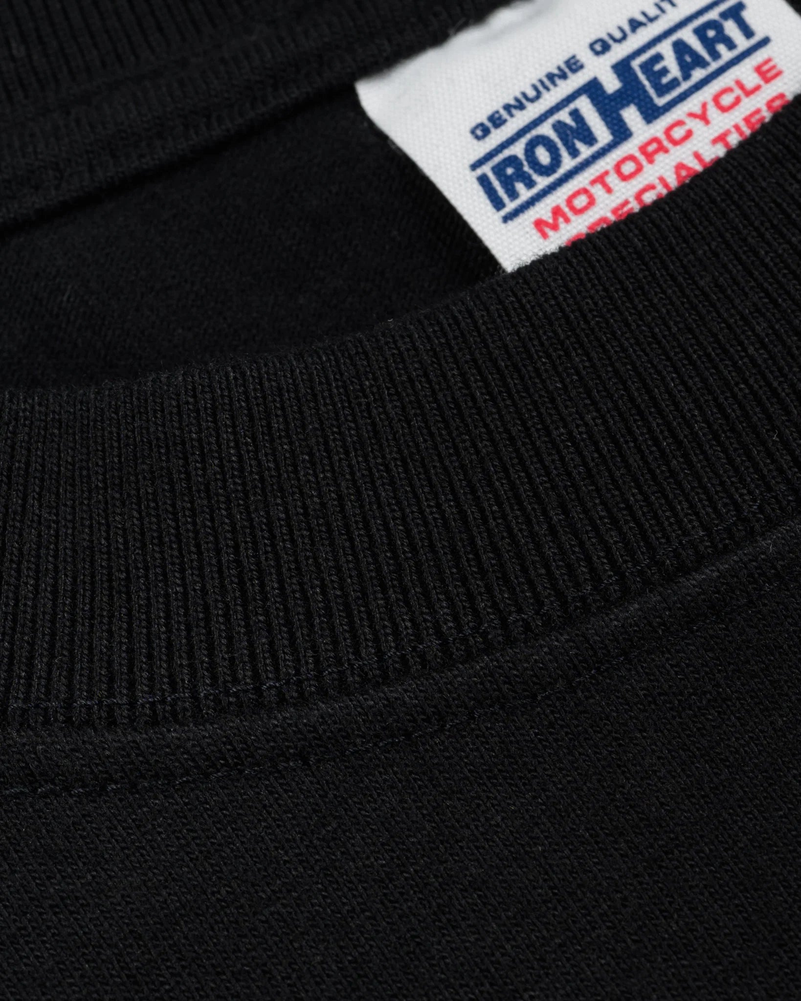 Iron Heart IHT-2603-BLK 7.5oz Printed Loopwheel Crew Neck T-Shirt - Black