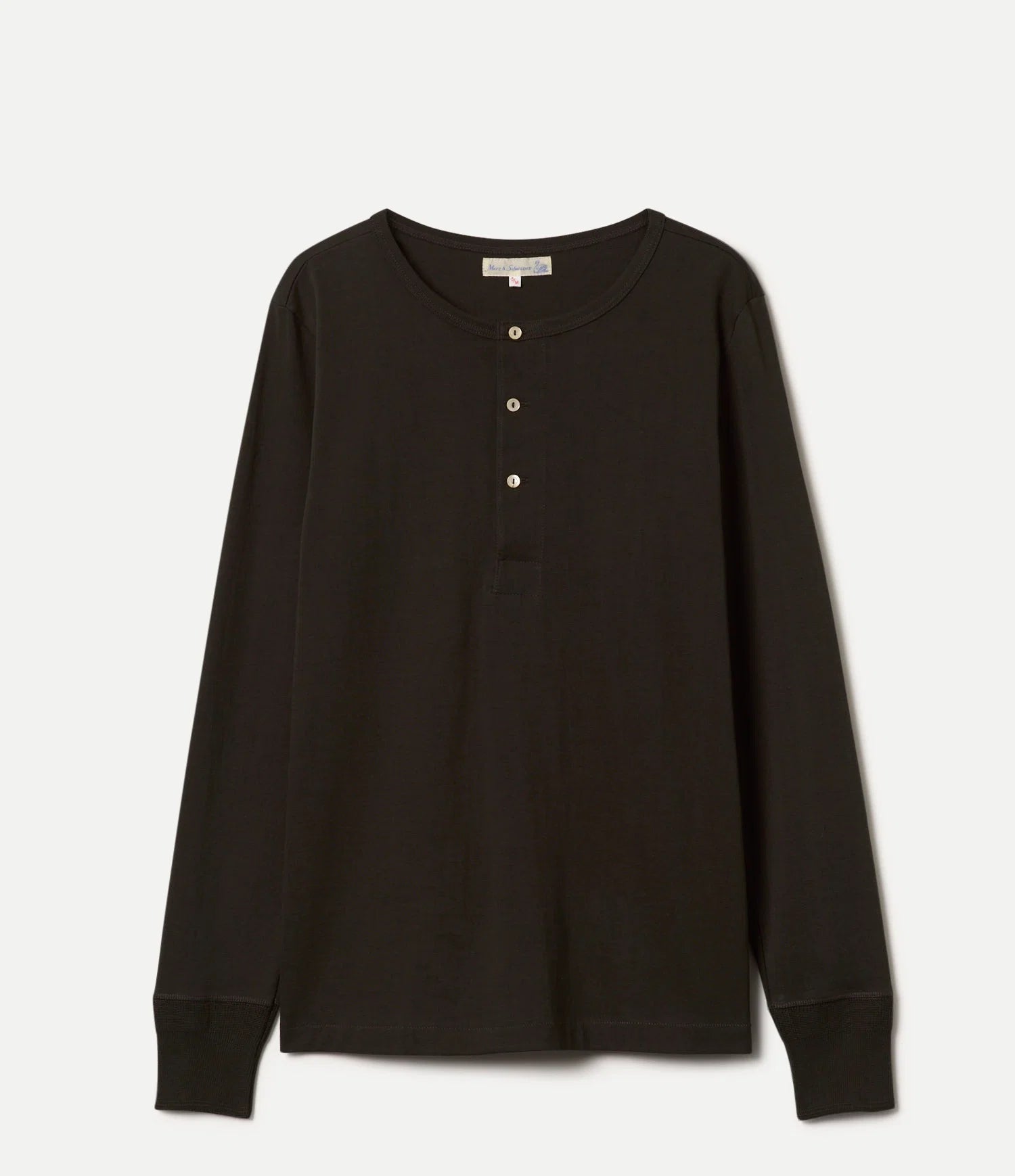 Merz B. Schwanen 2M06 Machine Refined Long Sleeve Henley - Forest
