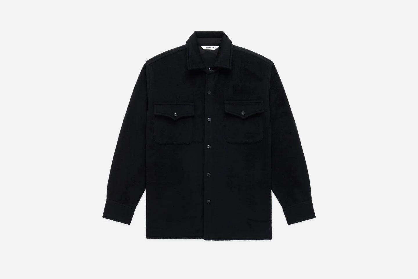 3sixteen USN Overshirt - Black Wool/Angora