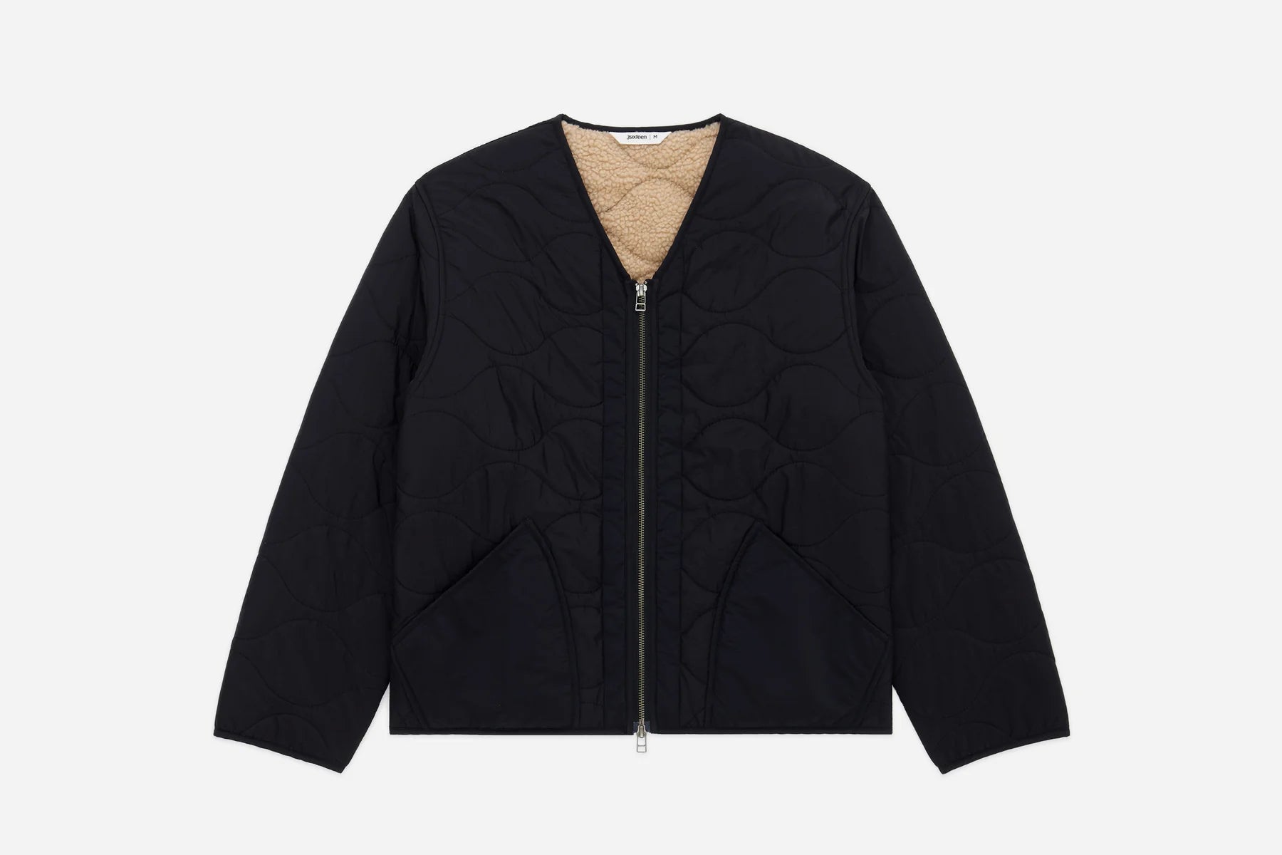 3sixteen Zip Liner Jacket - Black Nylon/Sherpa