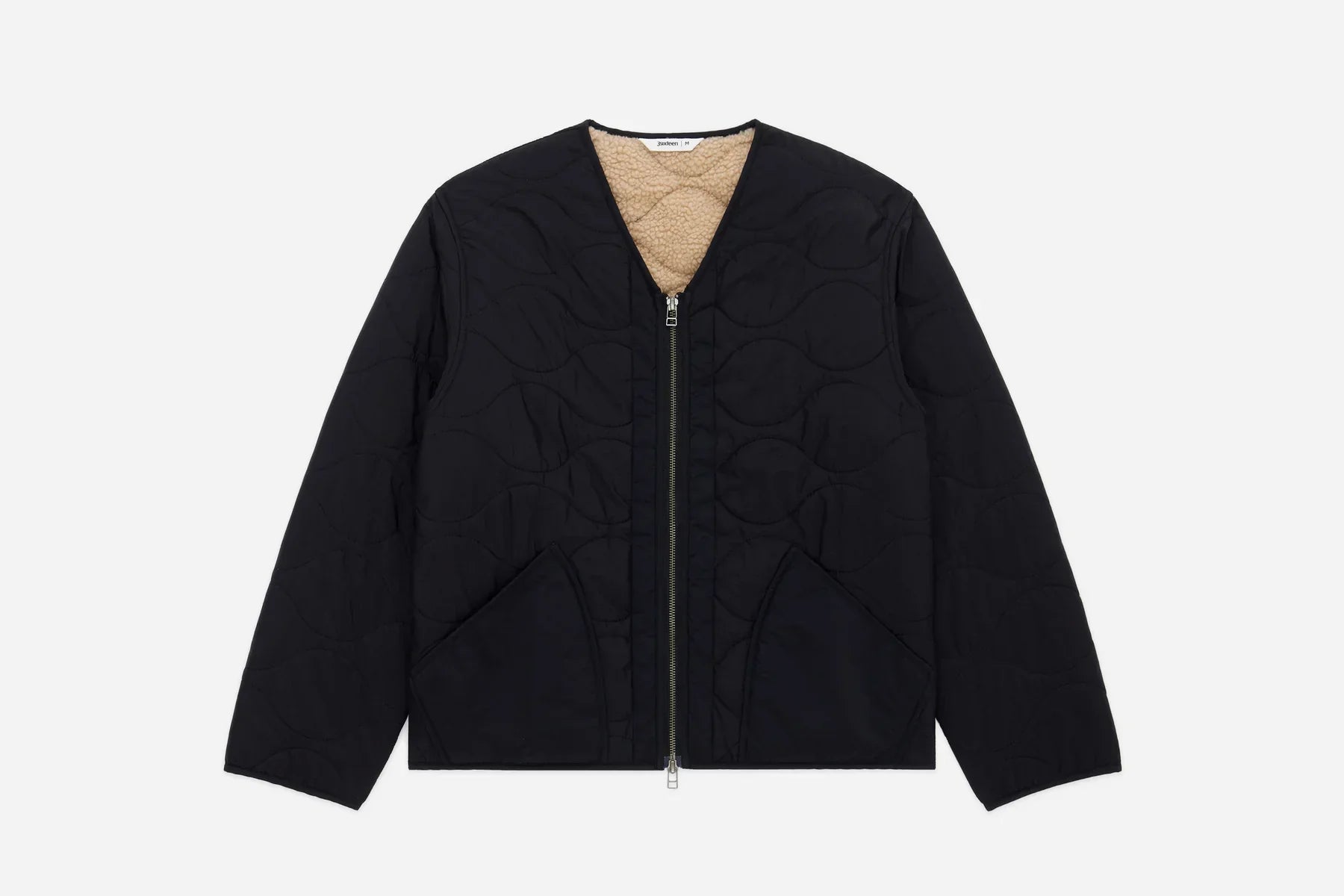 3sixteen Zip Liner Jacket - Black Nylon/Sherpa