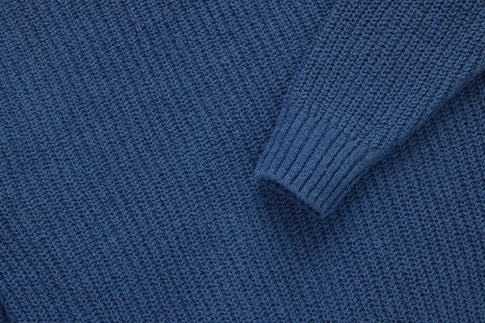 3sixteen Cotton Crewneck Sweater - Lapis Boucle