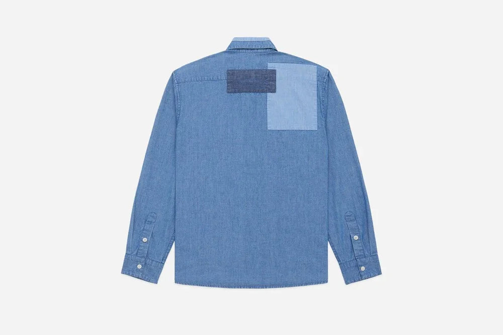 3sixteen Utility Shirt - Indigo Patchwork Chambray