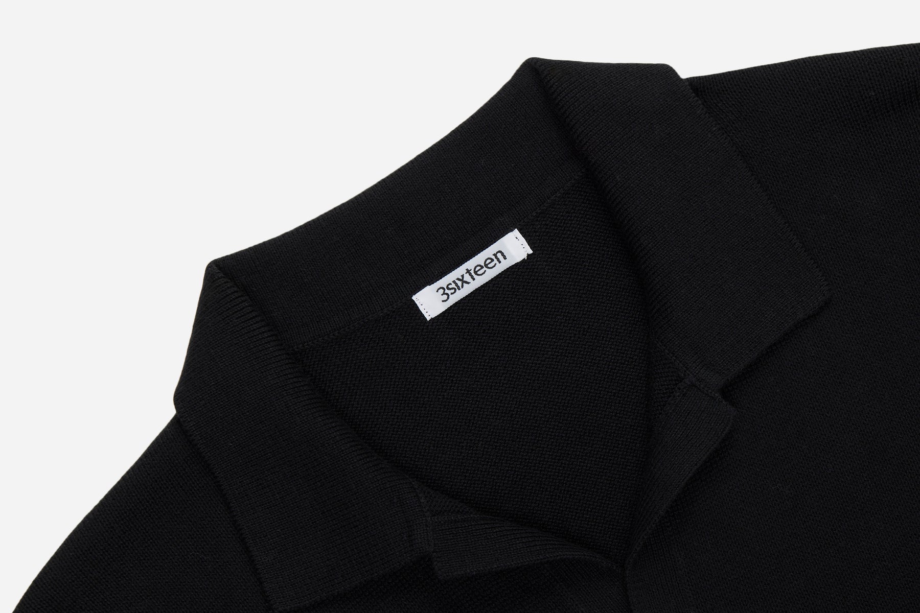 3sixteen Knit Pima Cotton Polo - Black