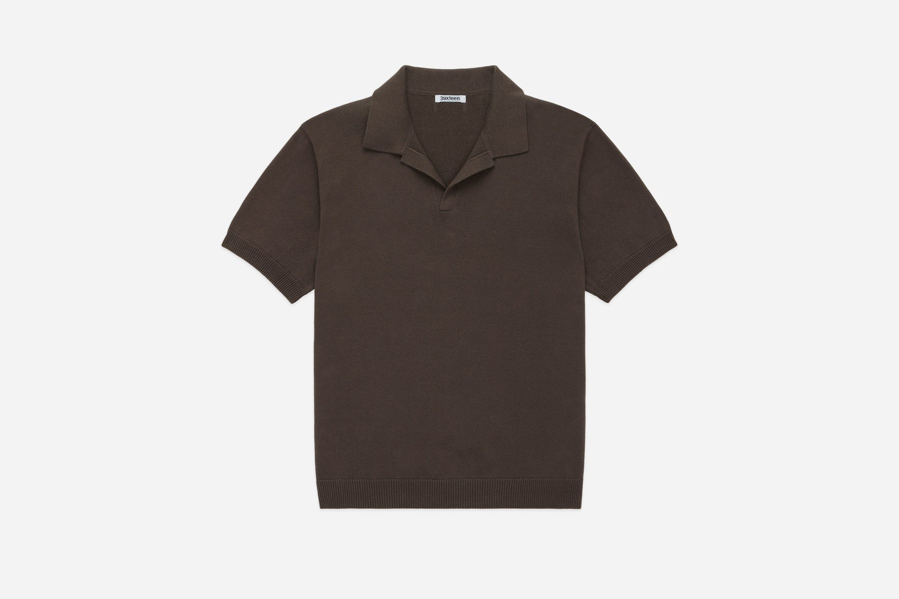 3sixteen Pima Cotton Knit Polo - Earth