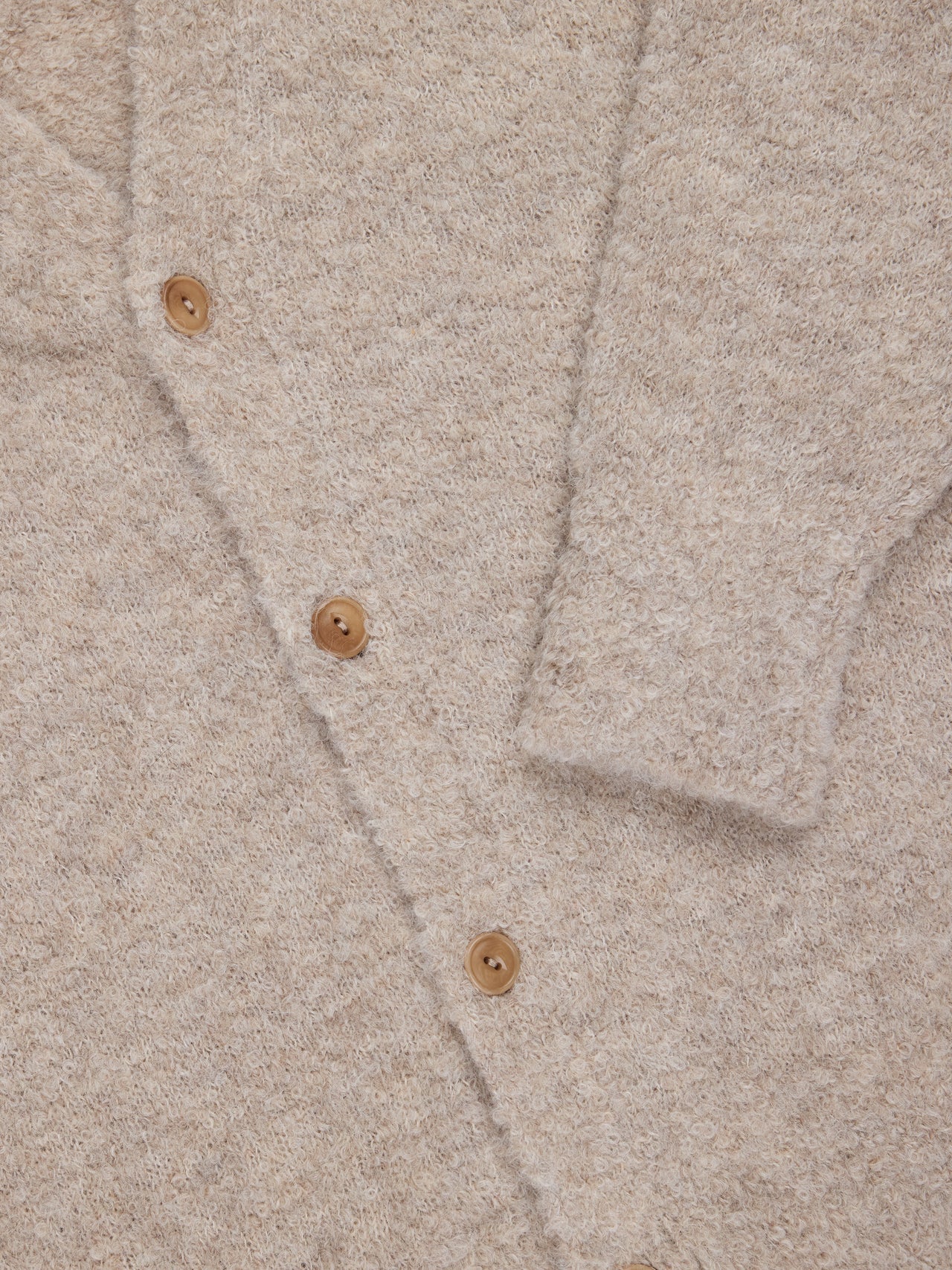 3sixteen V-Neck Cardigan - Khaki Boucle Alpaca
