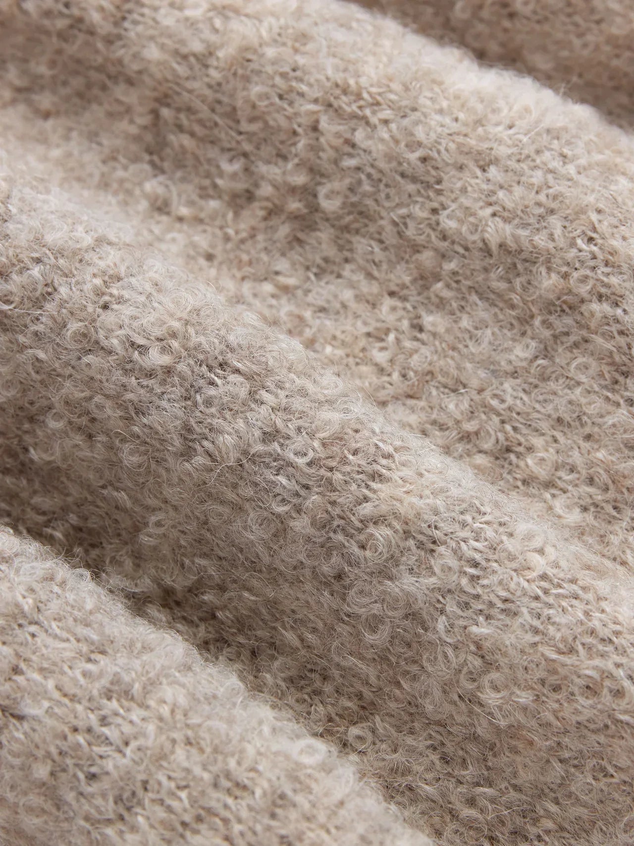 3sixteen V-Neck Cardigan - Khaki Boucle Alpaca