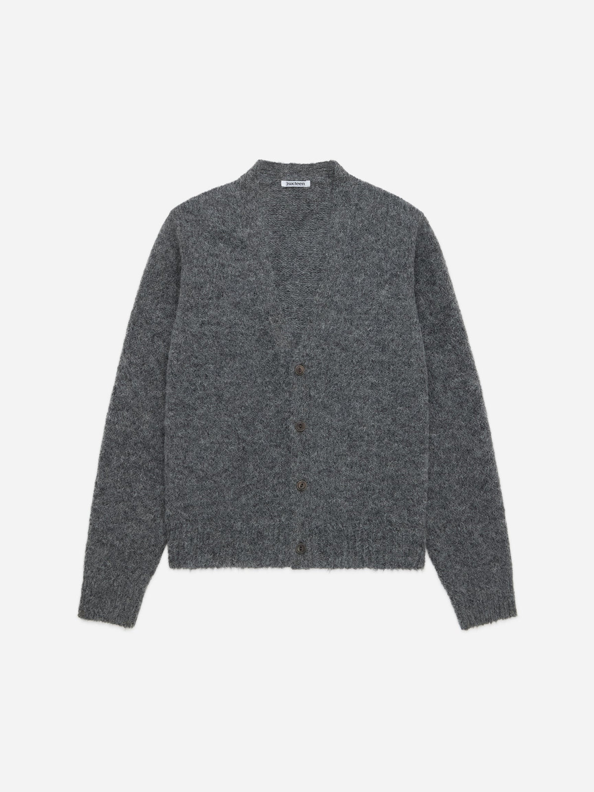 3sixteen Classic Cardigan - Pewter Alpaca