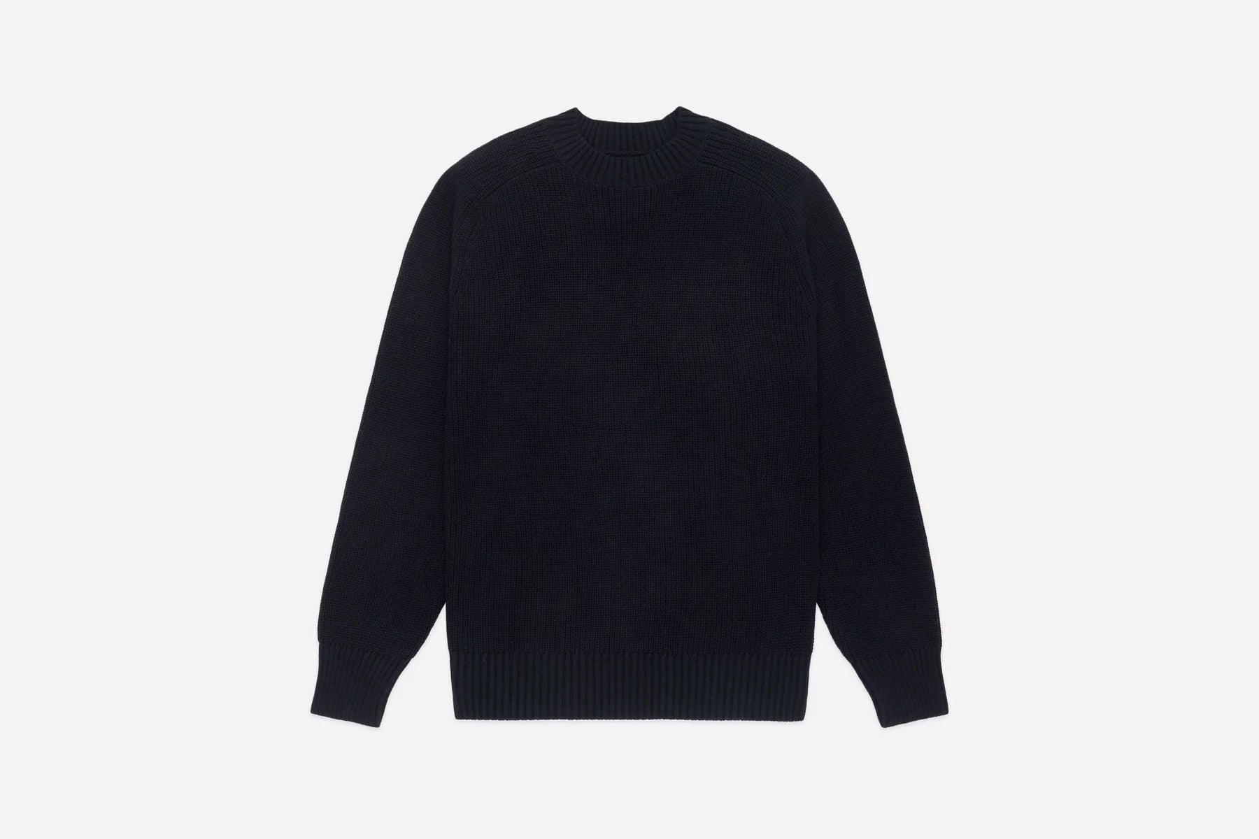 3sixteen Pima Cotton Crewneck Sweater ~ Black