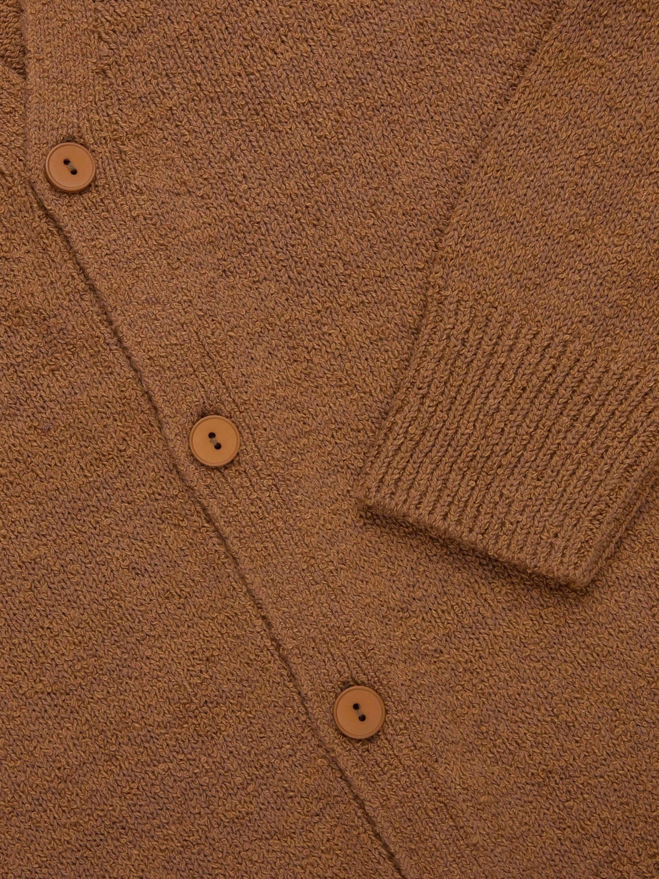 3sixteen Classic Cardigan - Ochre Boucle Cotton