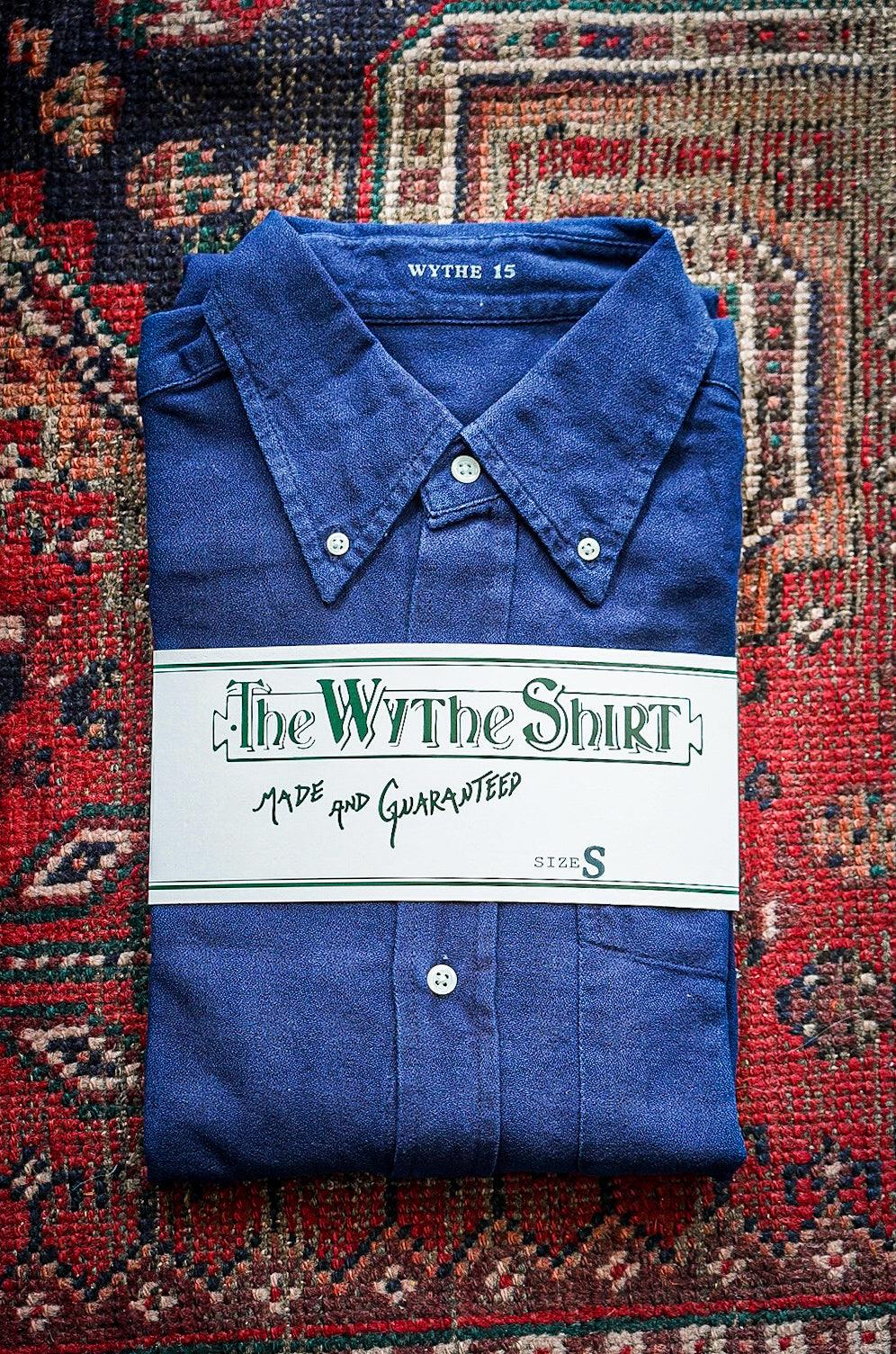 Wythe Indigo Dyed Button Down Shirt - Rinsed Indigo
