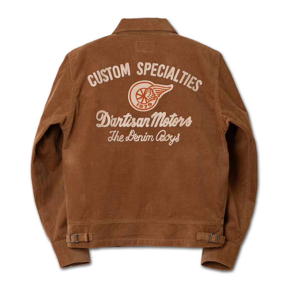 Studio D'Artisan 4625 Corduroy Racing Jacket - Brown