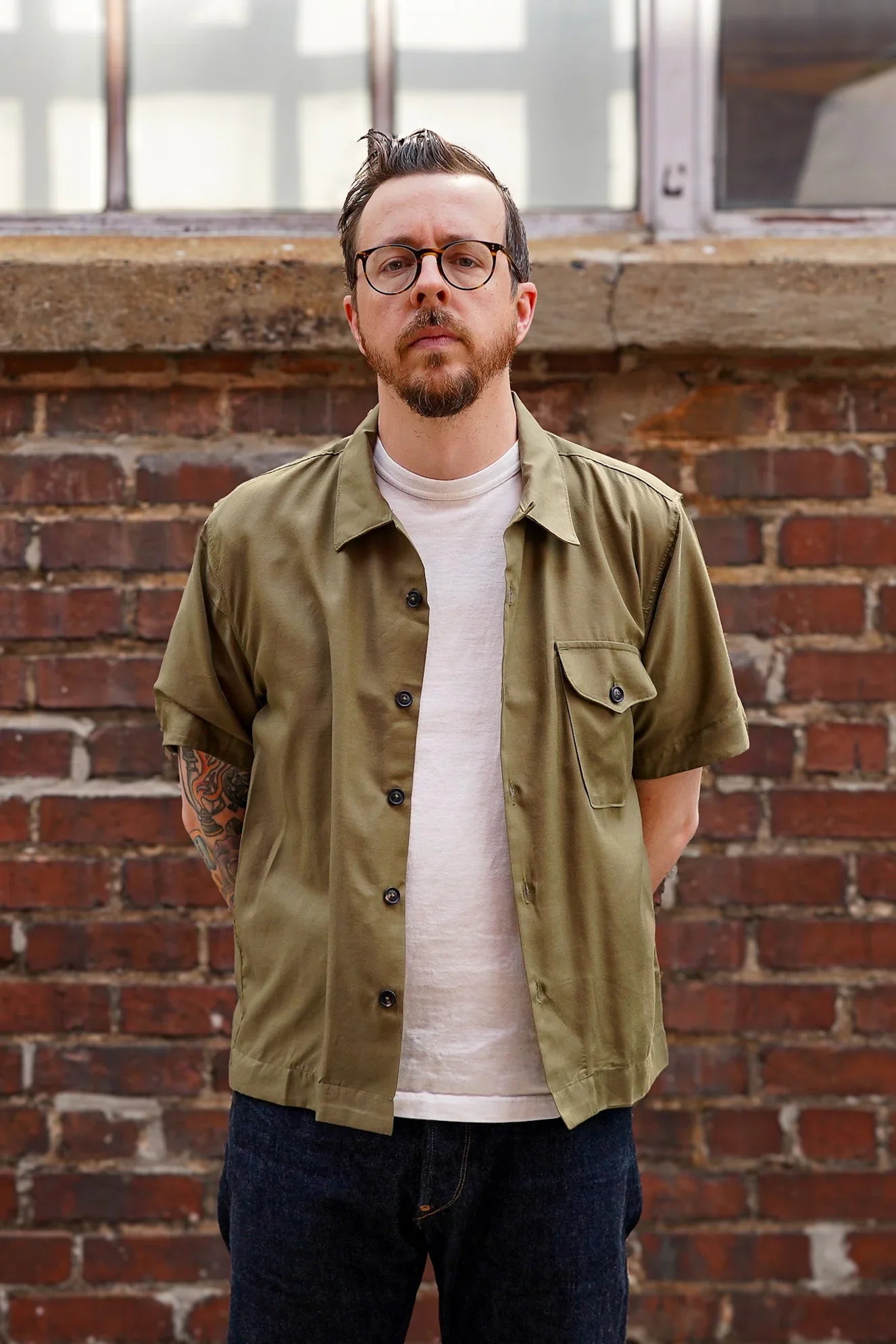 Freenote Cloth Jove Tencel Shirt - Olive