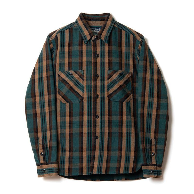 Studio D’Artisan 5714 Heavy Flannel Shirt - Green | Guilty Party