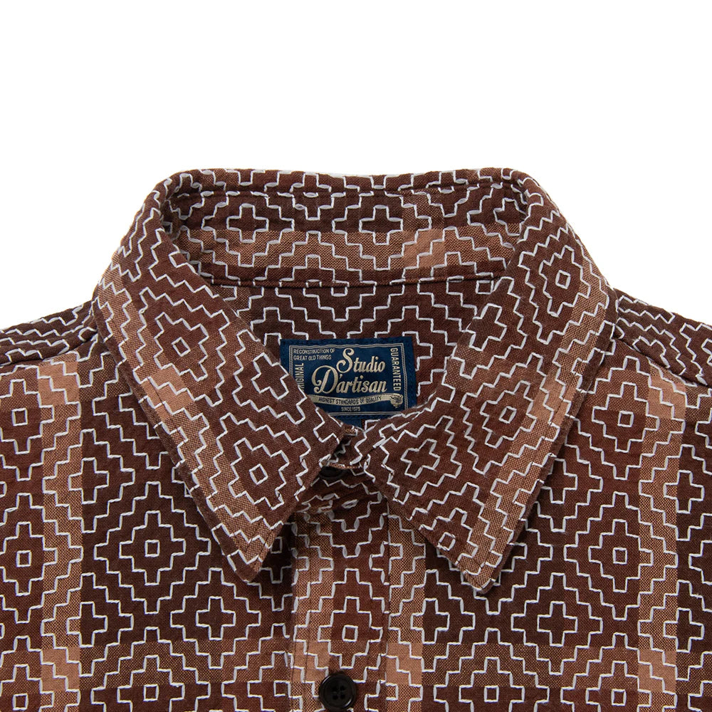 Studio D'Artisan 5726 Persimmon Tannin Work Shirt