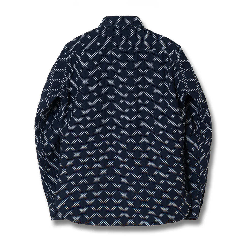 Studio D'Artisan 5728 Sashiko Work Shirt - Indigo