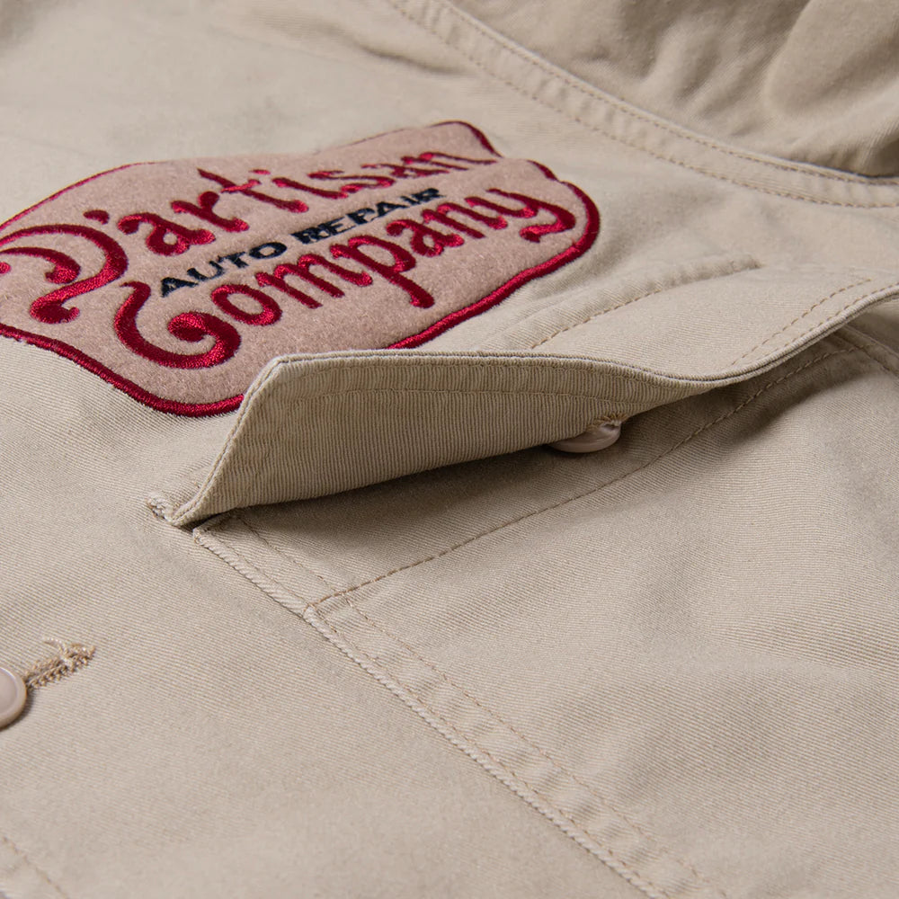 Studio D'Artisan 5733 Embroidered Work Shirt - Beige