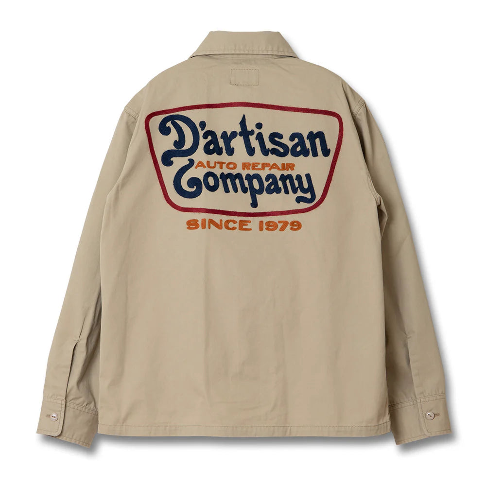 Studio D'Artisan 5733 Embroidered Work Shirt - Beige