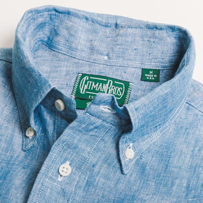 Gitman Vintage Chambray Linen Shirt - Blue