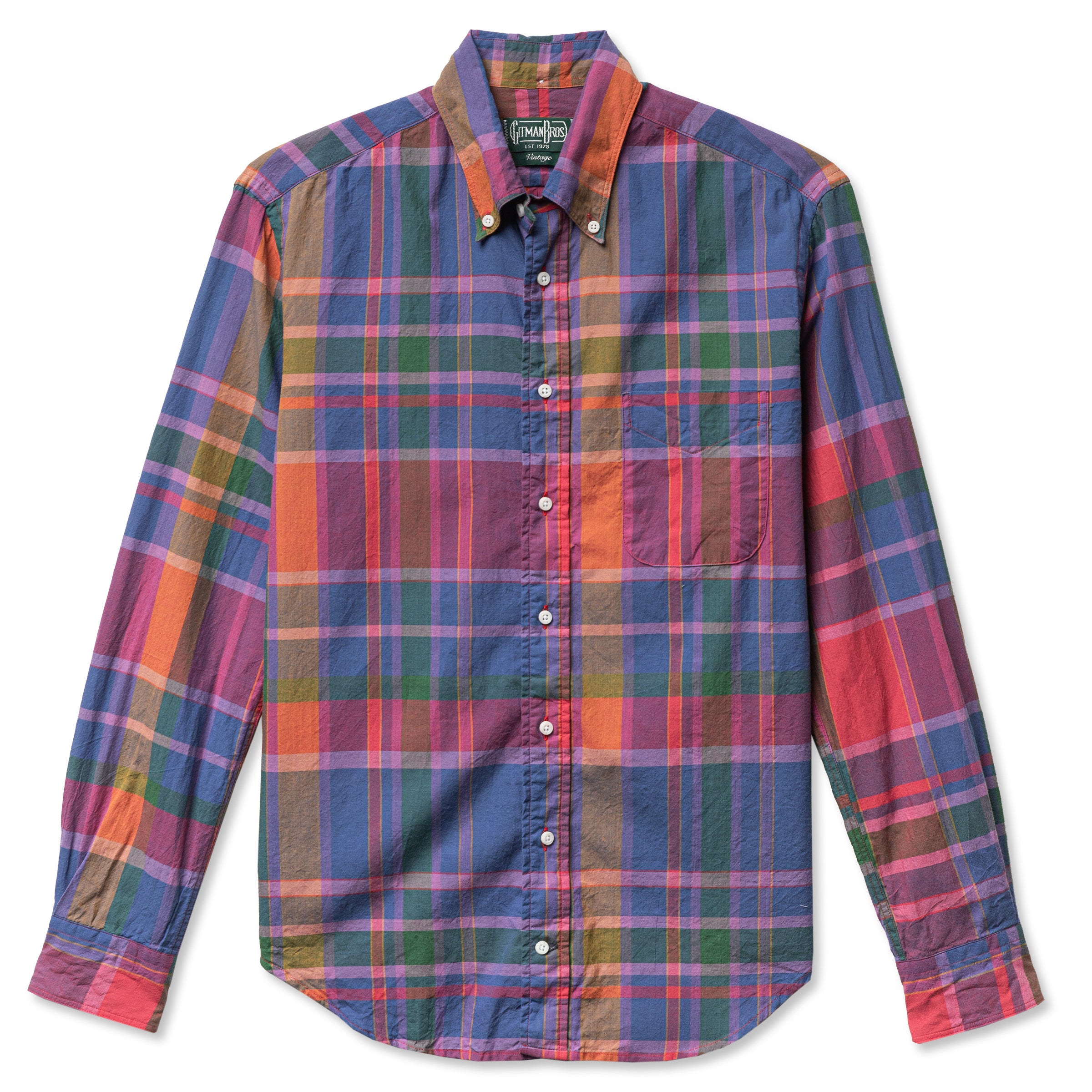 Gitman Vintage Original Madras Shirt - Purple