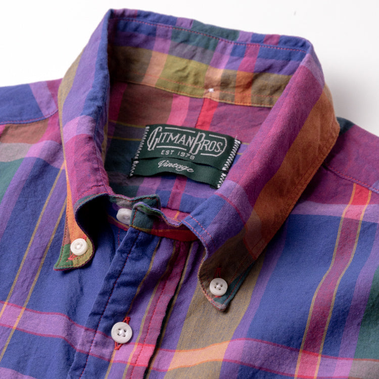 Gitman Vintage Original Madras Shirt - Purple