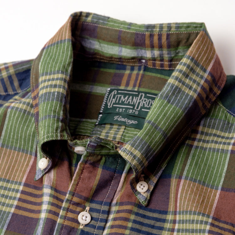 Gitman Vintage Original Madras Shirt - Olive