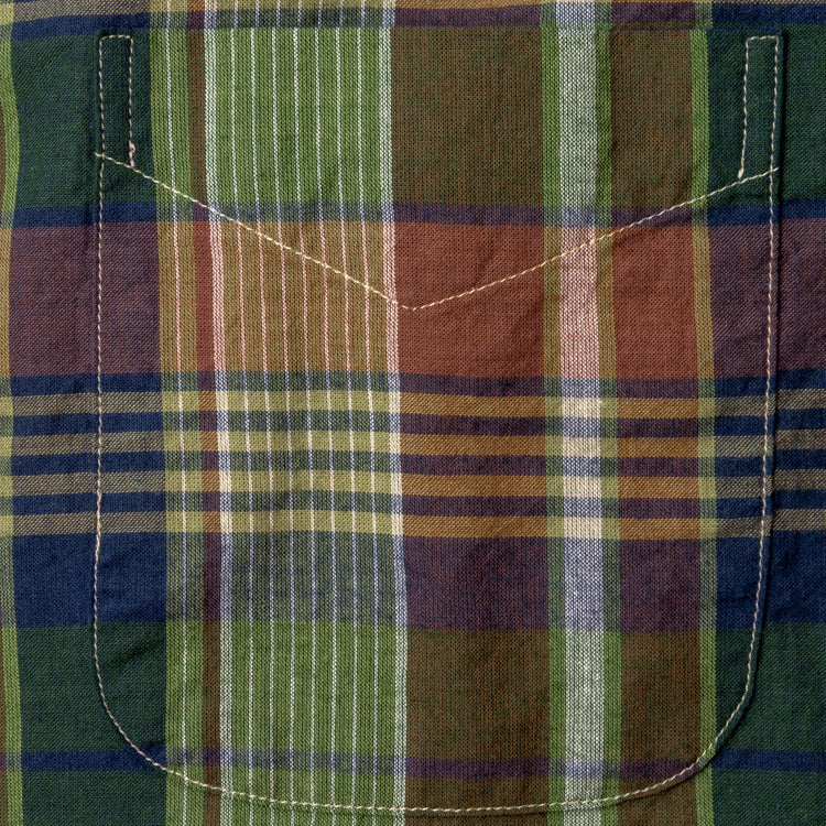 Gitman Vintage Original Madras Shirt - Olive