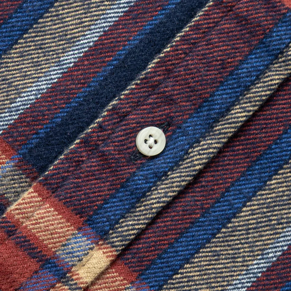 Gitman Vintage Brushed Winter Madras - Red/Navy