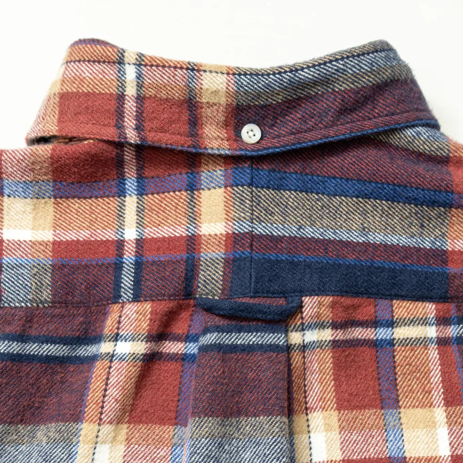 Gitman Vintage Brushed Winter Madras - Red/Navy