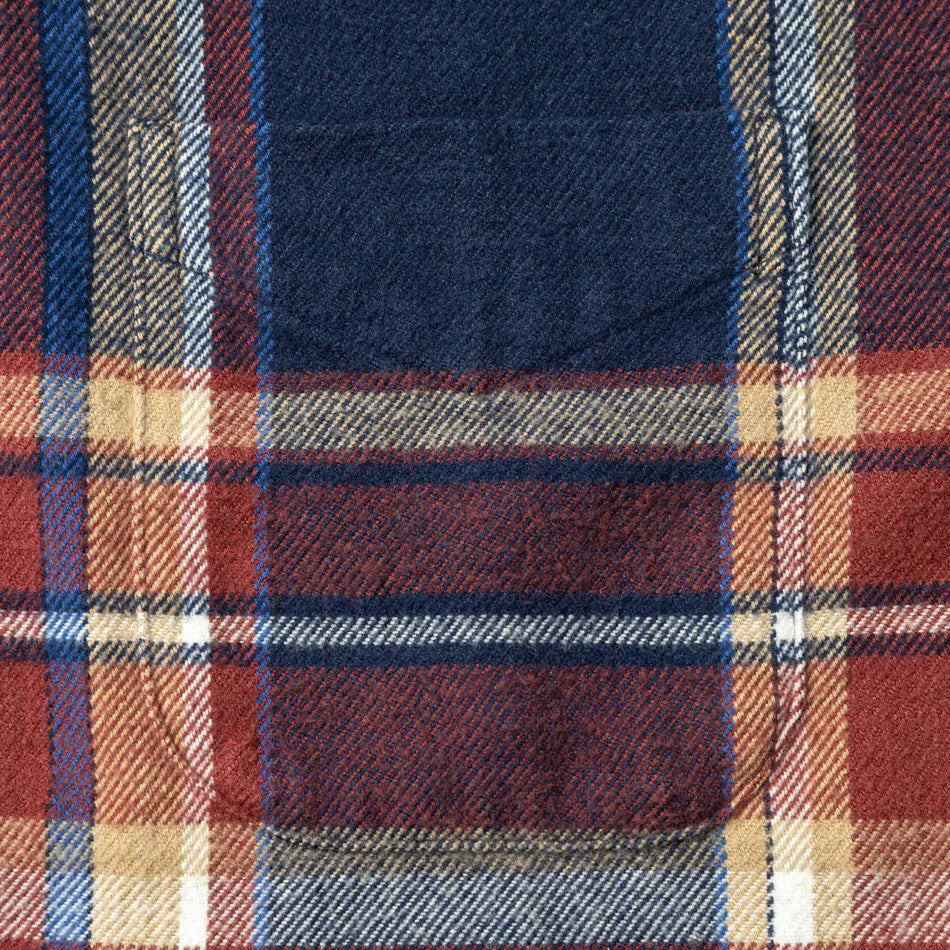 Gitman Vintage Brushed Winter Madras - Red/Navy
