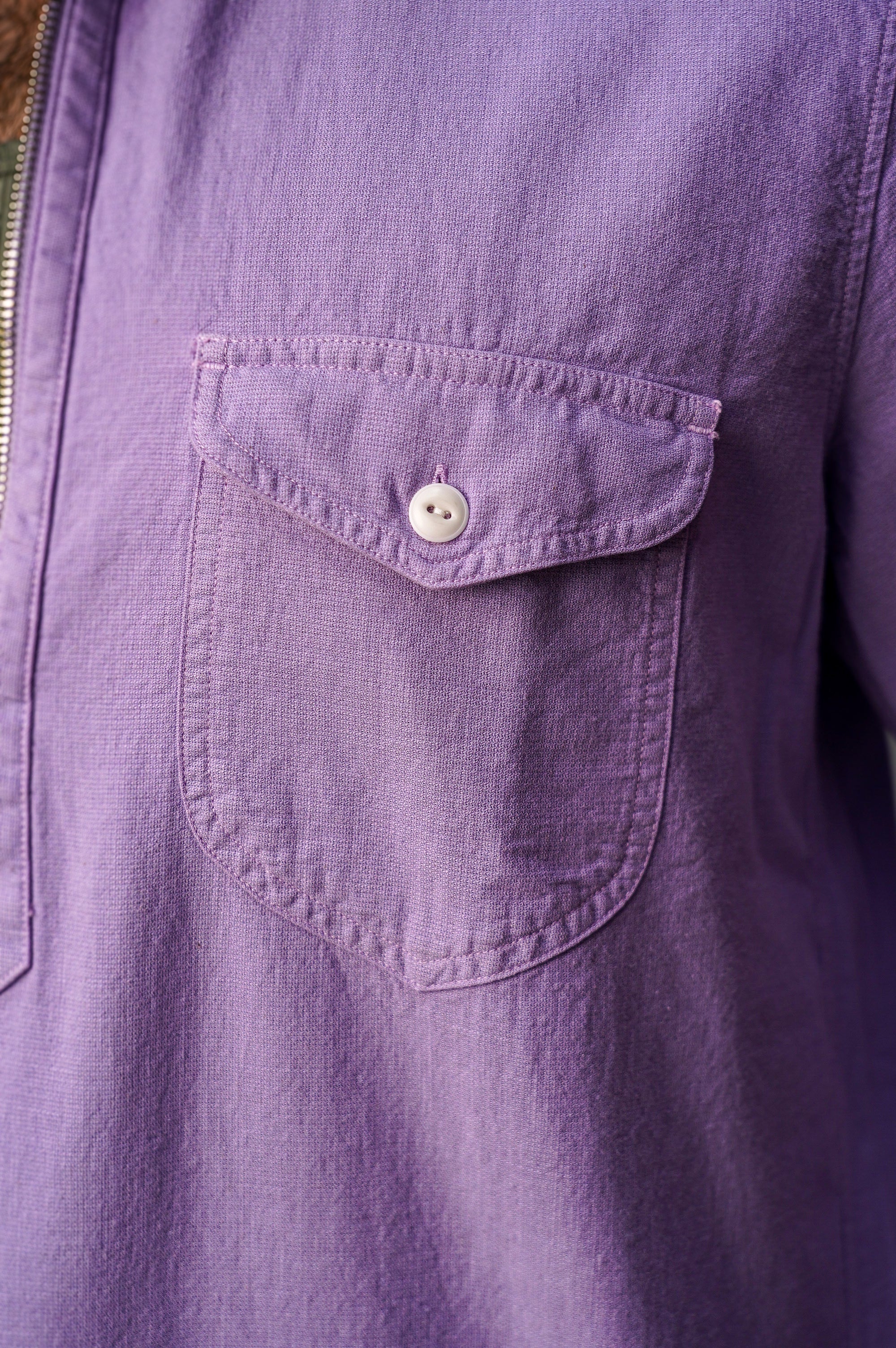 Wythe Airtex Half Zip Shirt - Hazy Purple