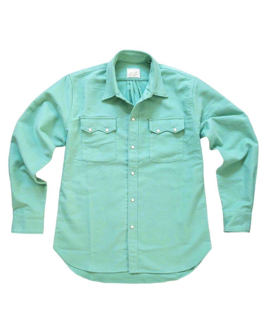Wythe Moleskin Pearlsnap Shirt - Turquoise