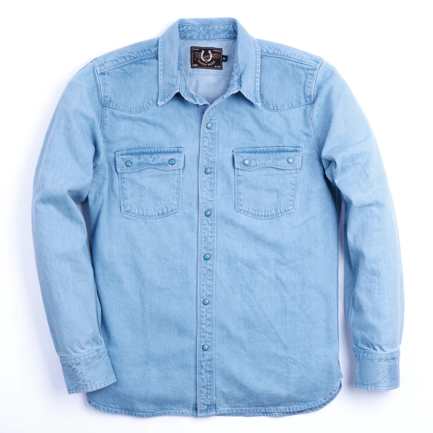 Freenote Cloth Modern Western Shirt - 11oz Bleached Denim