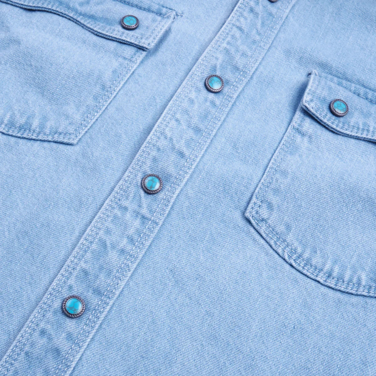 Freenote Cloth Modern Western Shirt - 11oz Bleached Denim